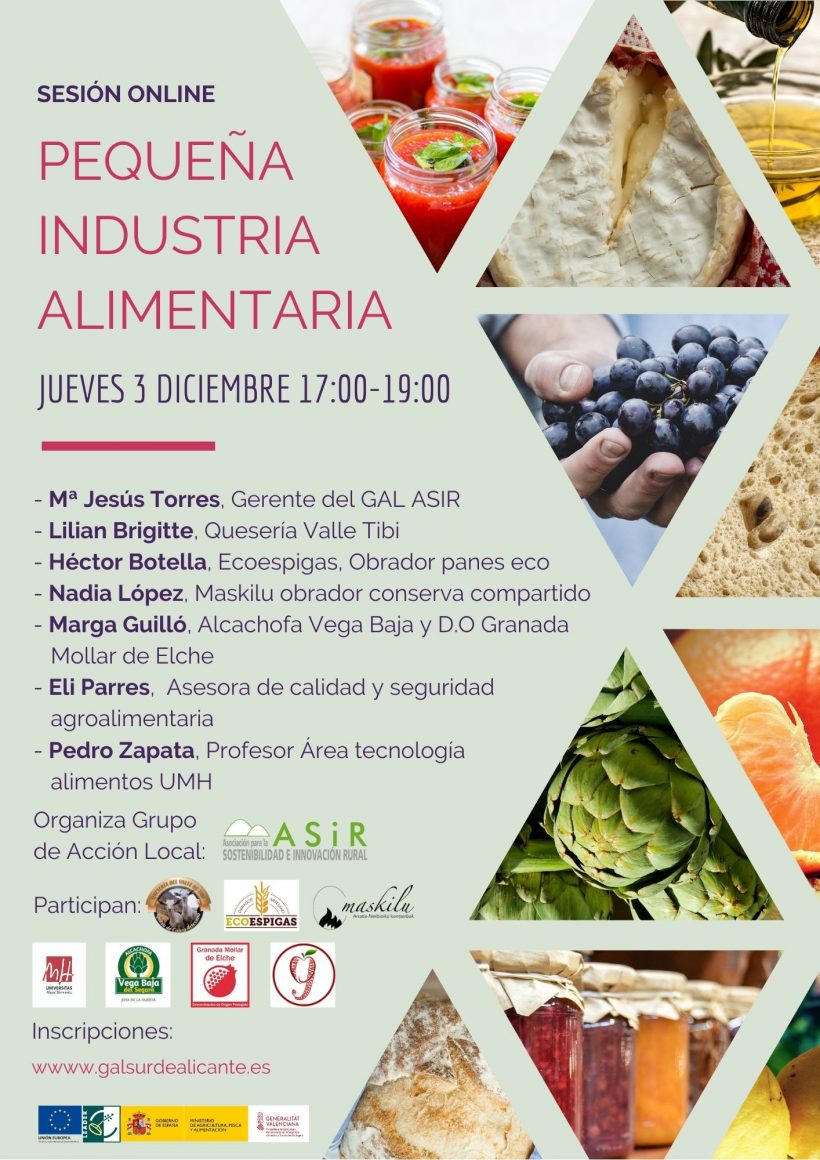 Sesión Online – Pequeña industria agroalimentaria – Inscripción