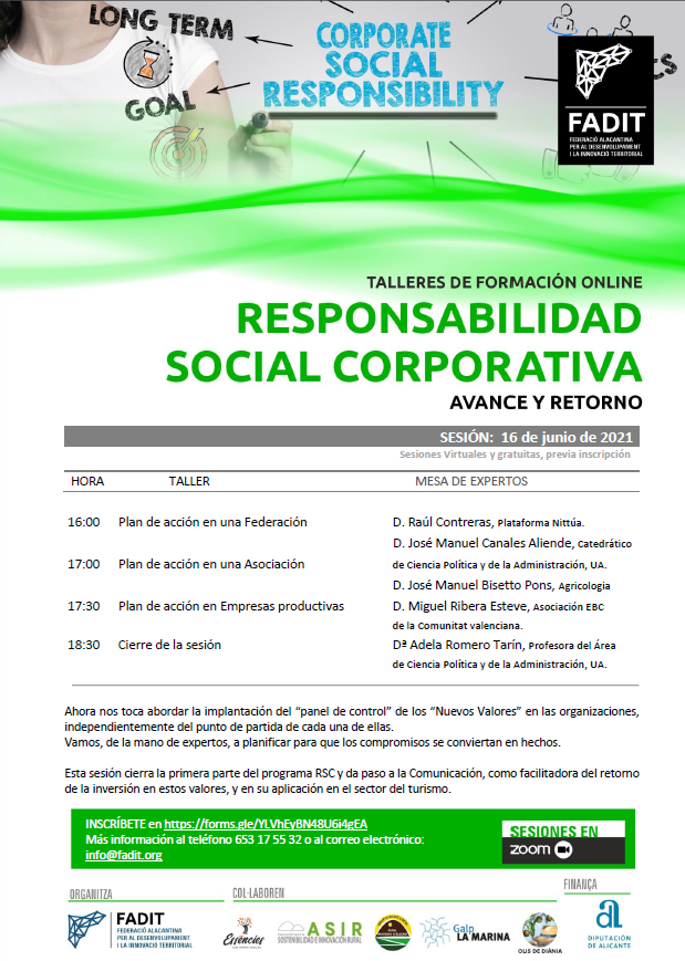 Talleres online sobre Responsabilidad Social Corporativa