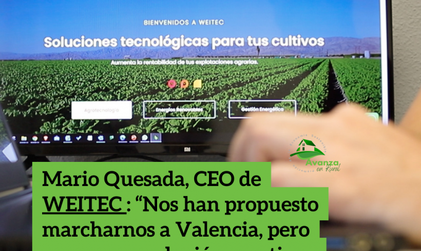 Mario Quesada, CEO de WEITEC: “Nos han propuesto marcharnos a Valencia pero preferimos quedarnos aquí”